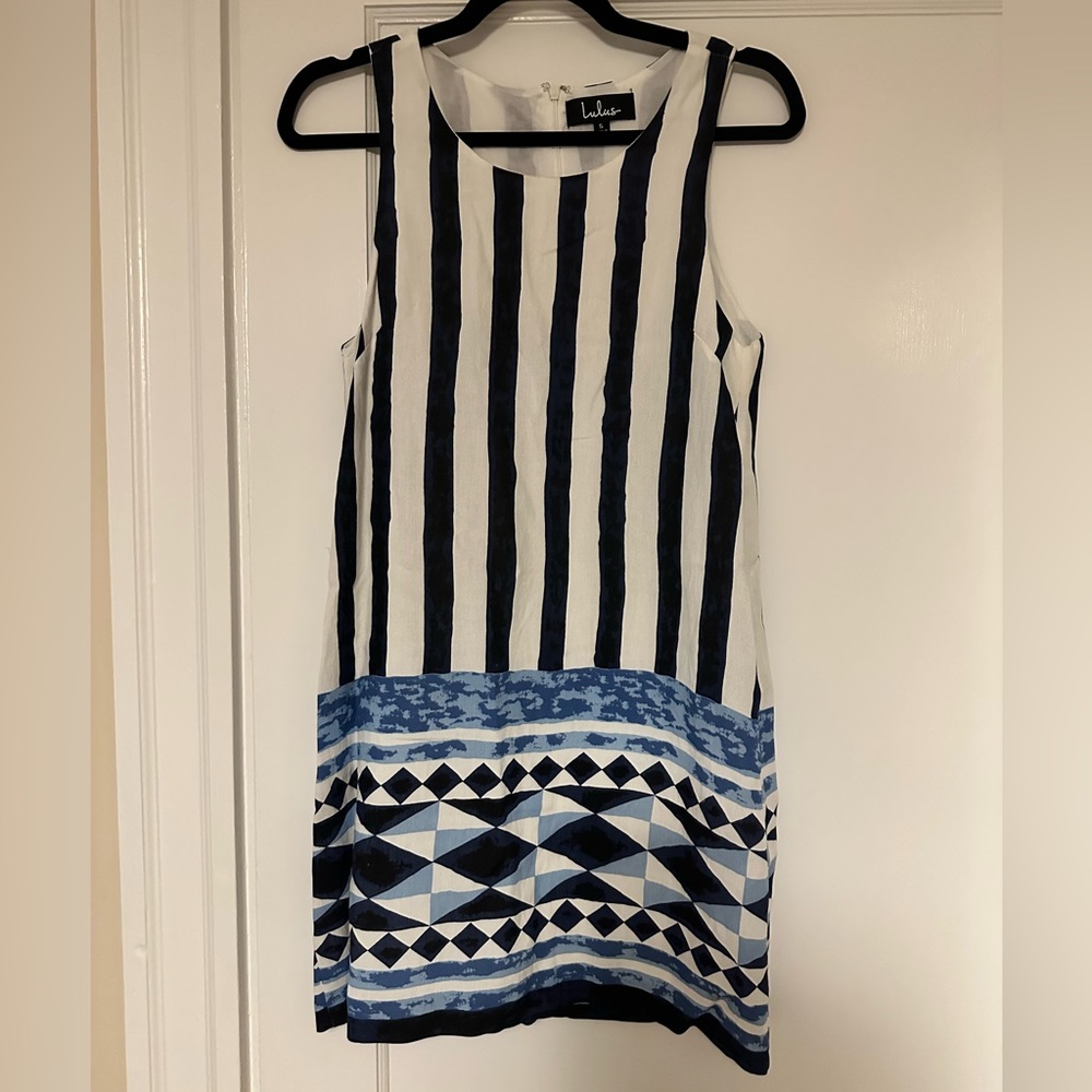 Blue and white Lulu’s dress